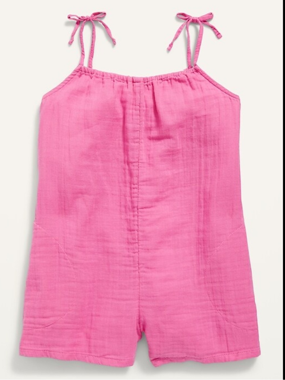 Old Navy Double-Weave Decorative Shoulder-Tie Romper for Girls